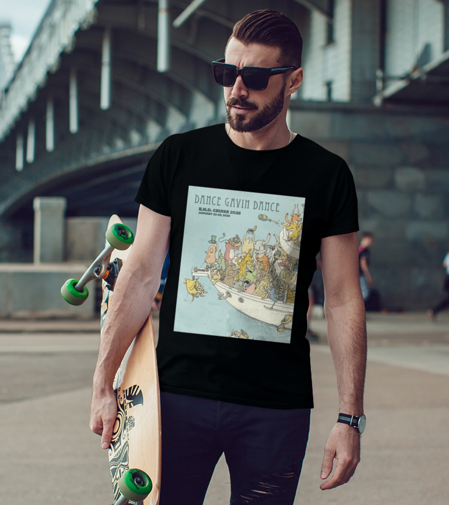 Dance Gavin Dance E.N.D. Cruise 2026 January 22 26 Whimsical Animal Party T-Shirt
