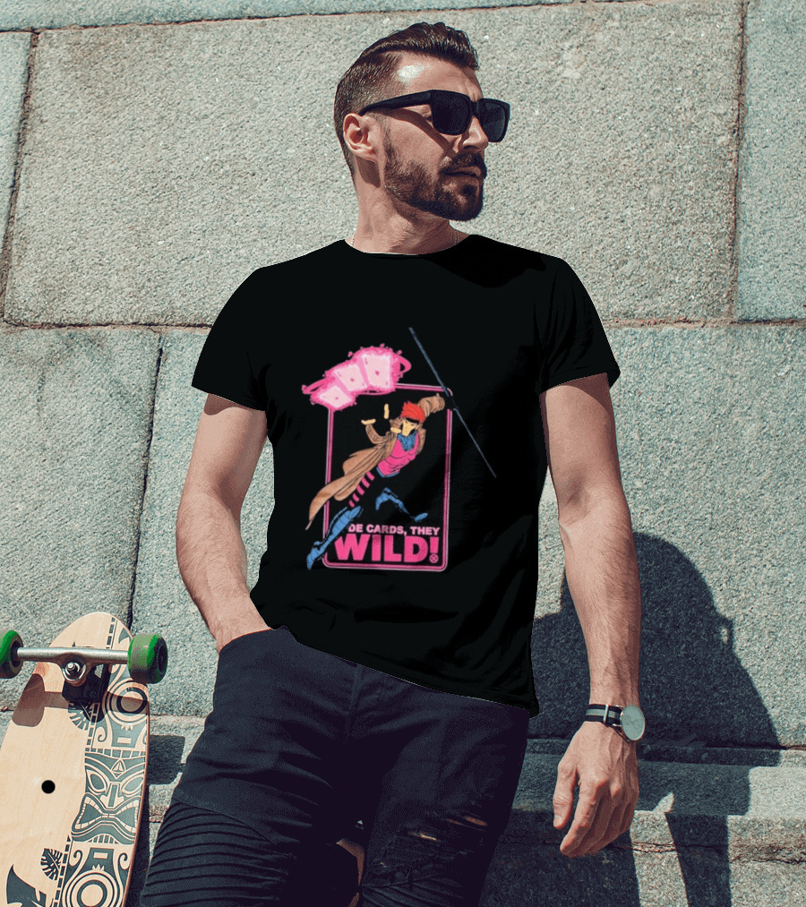 X Men 97 De Cards They Wild Aces Gambit Playing Cards T-Shirt