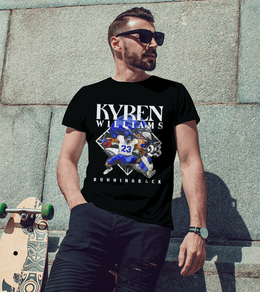 Kyren Williams 23 Los Angeles Rams Hurdle Running Back 2023 T-Shirt