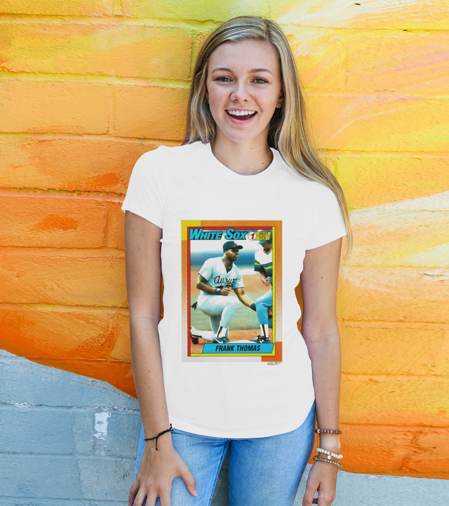 White Sox Frank Thomas 1990 Topps No. 1 Draft Pick Rookie Card T-Shirt