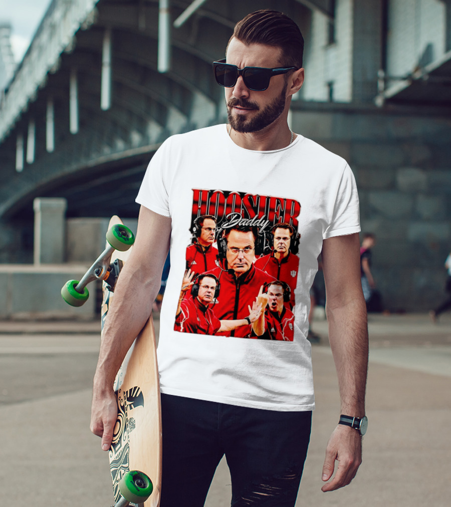 Hoosier Daddy Indiana University Football Coach Iconic Moment T-Shirt