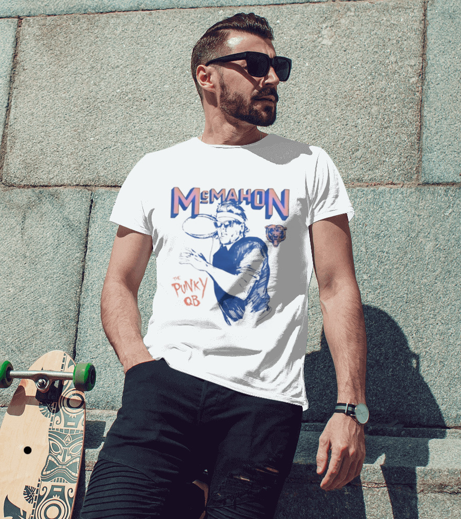 Jim McMahon Chicago Bears The Punky QB McMahon Bears T-Shirt