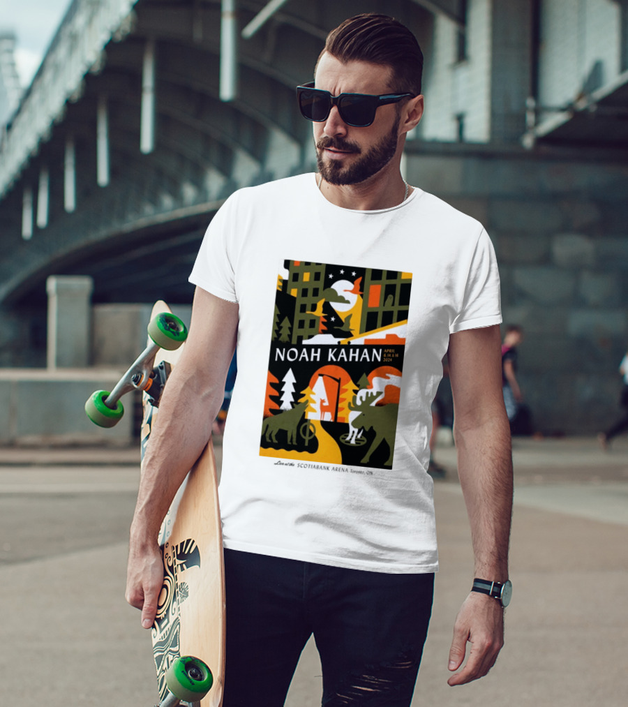Noah Kahan April 6 14 16 2024 Toronto Wildlife Cityscape T-Shirt