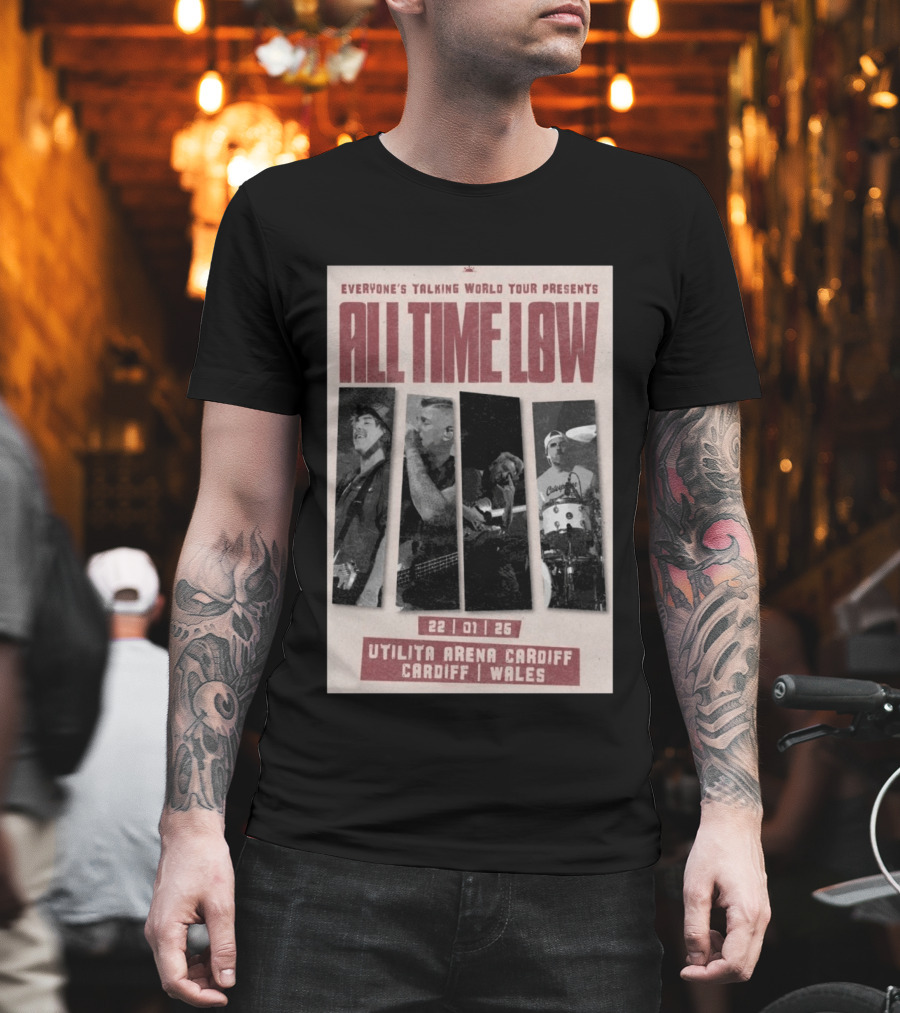 Everyone's Talking World Tour All Time Low Cardiff Utilita Arena Wales Jan 22 2026 T-Shirt