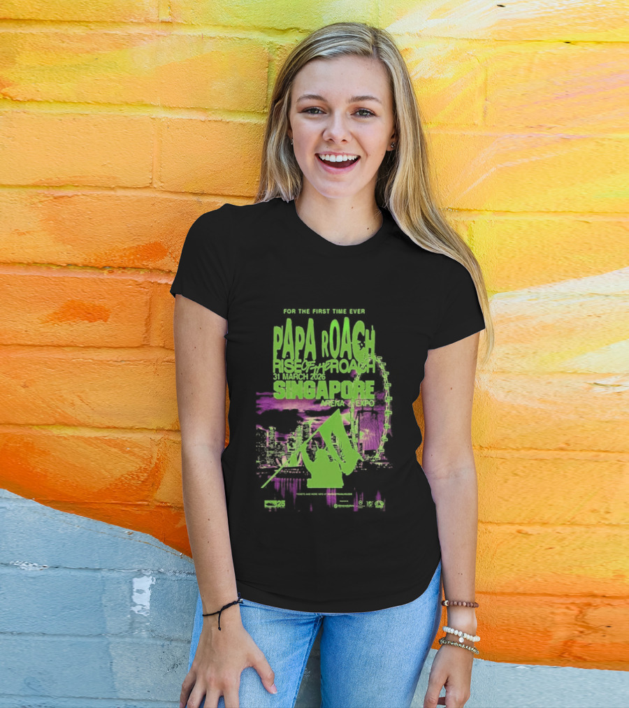 Papa Roach March 31 2026 Singapore T-Shirt