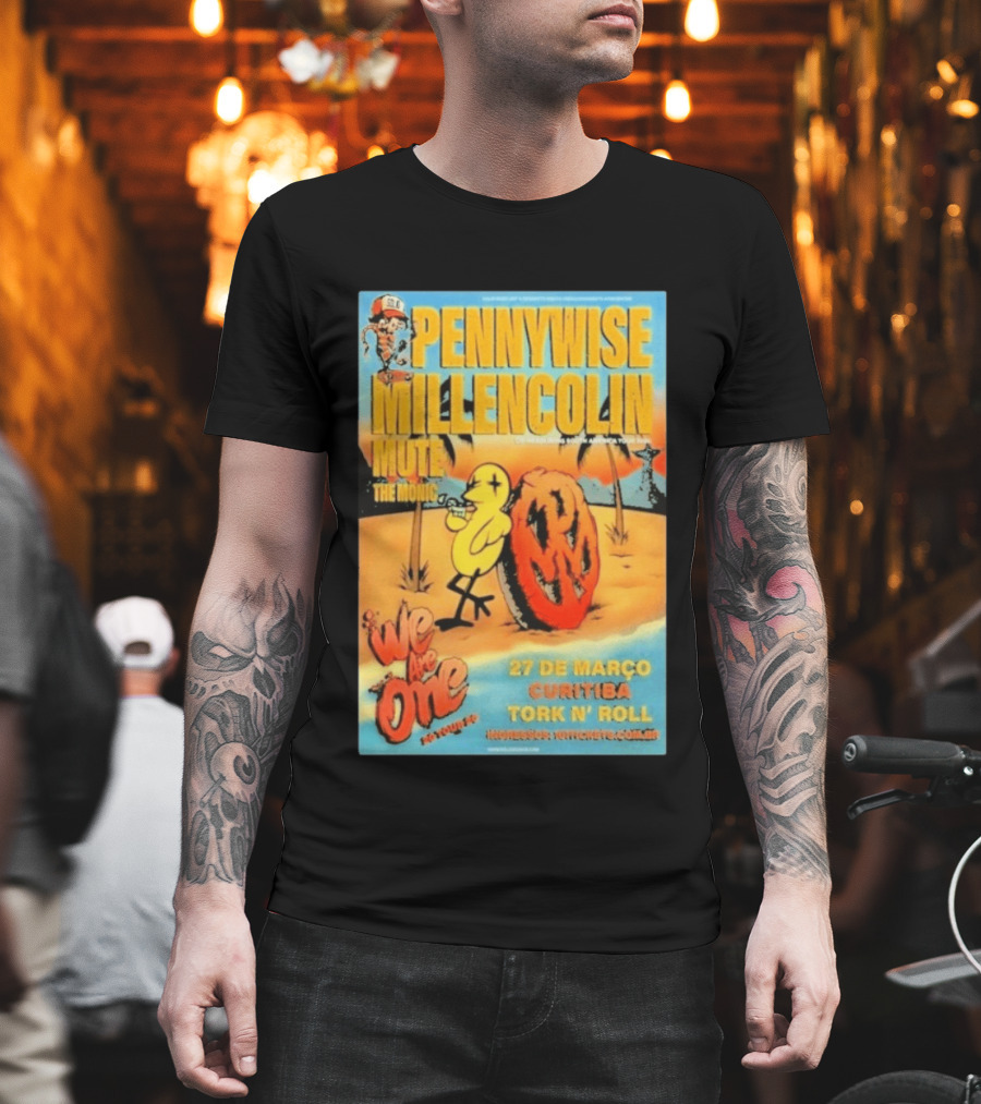 Pennywise Millencolin Mute The Menzingers We Are One Tour March 27 Curitiba Tork 'n' Roll T-Shirt