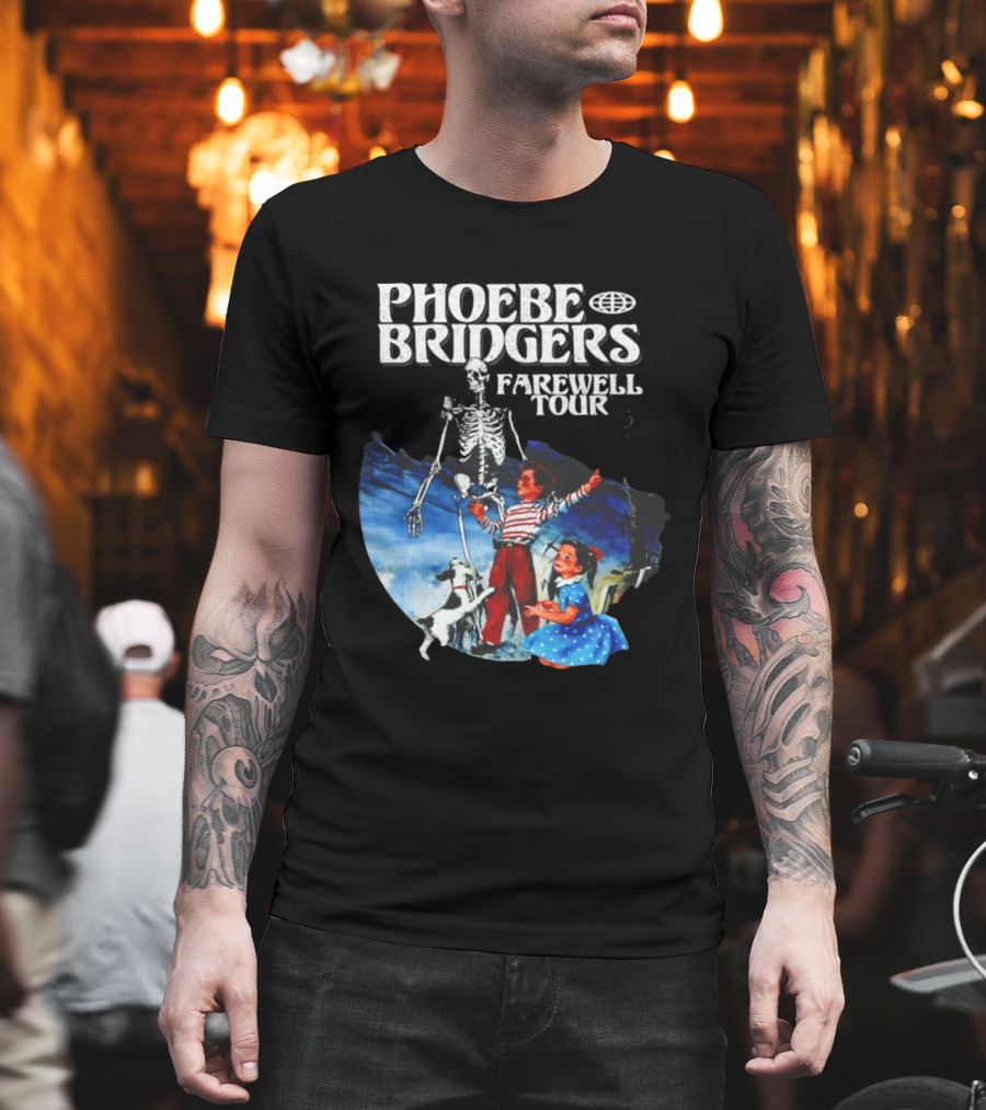 Phoebe Bridgers Farewell Tour Vintage Style Skeleton Kids and Dog T-Shirt
