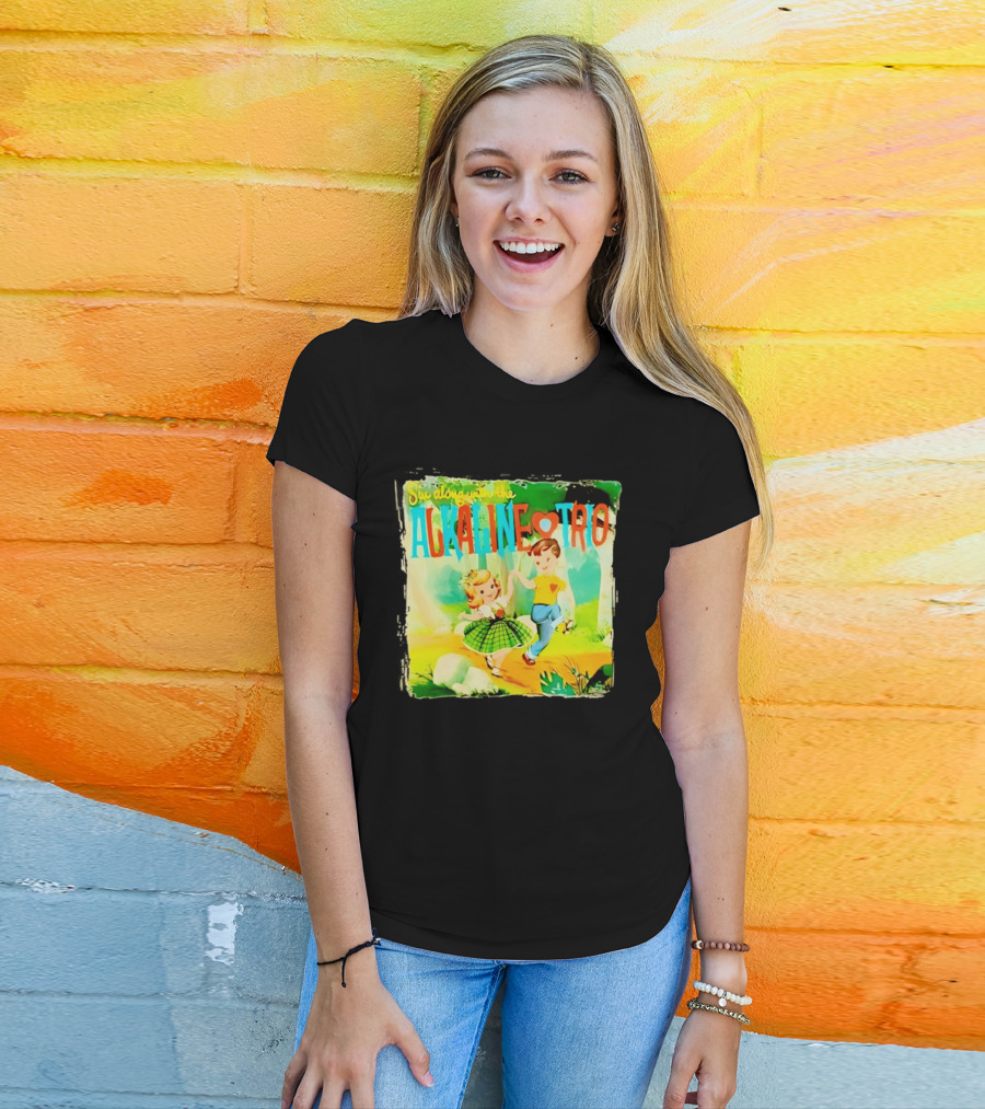 Sin Along With The Alkaline Trio Vintage Cartoon T-Shirt