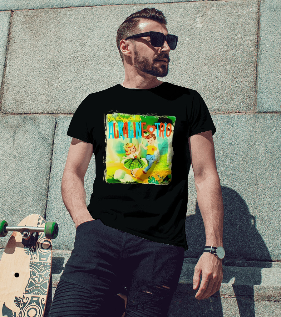 Sin Along With The Alkaline Trio Vintage Cartoon T-Shirt