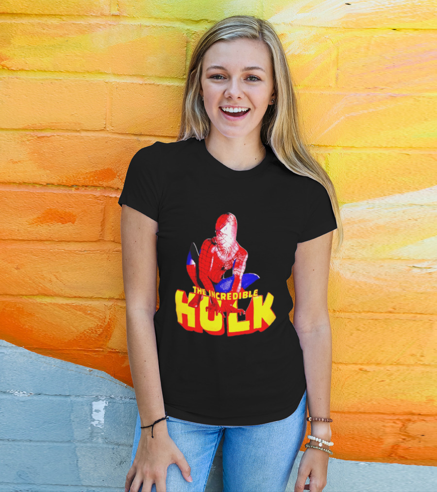 Spider Man The Incredible Hulk Crossover Marvel Mashup T-Shirt