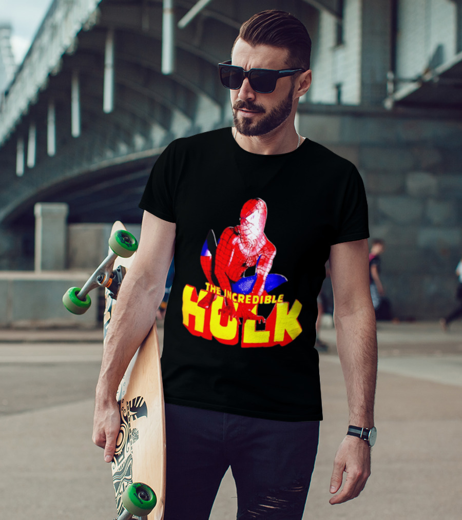 Spider Man The Incredible Hulk Crossover Marvel Mashup T-Shirt