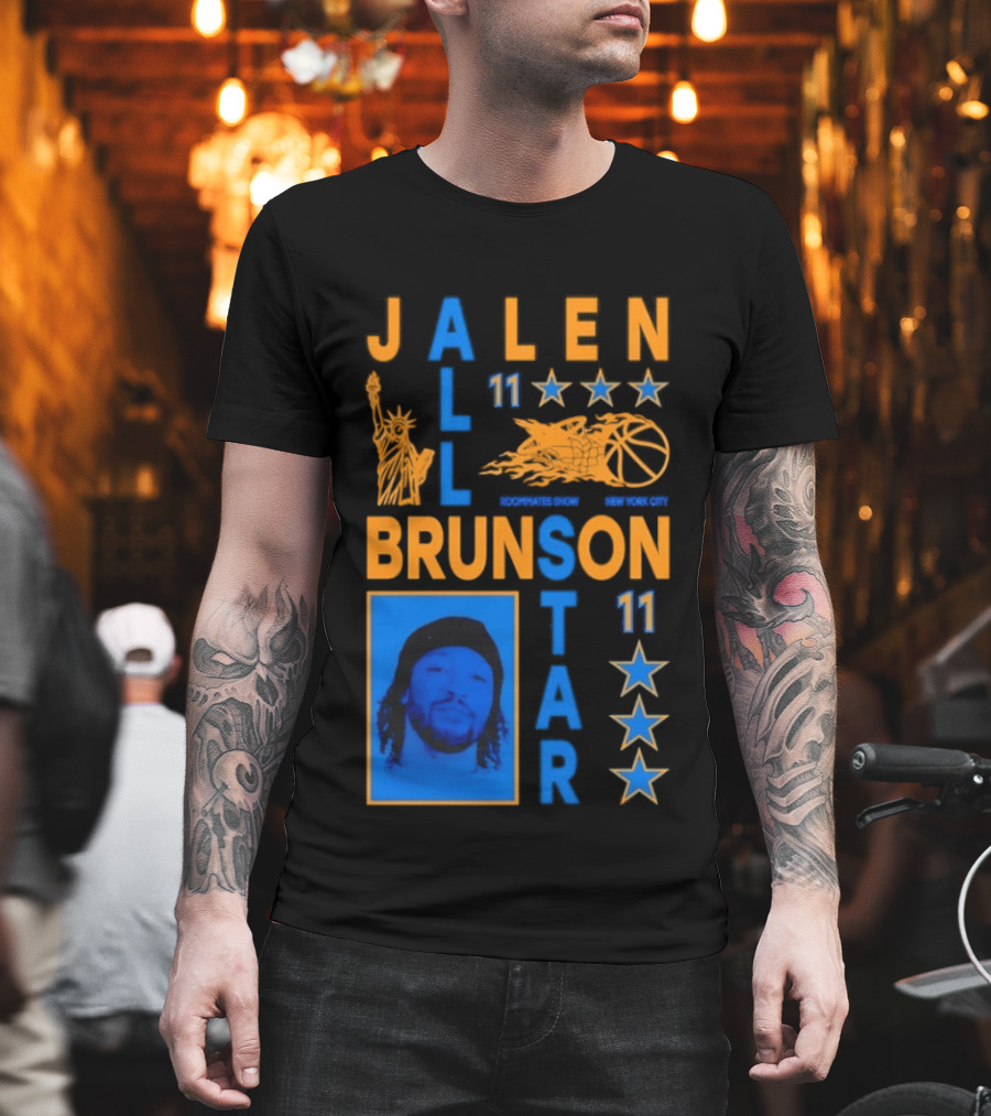 Jalen Brunson 11 NY Knicks All Star Basketball Stars T-Shirt