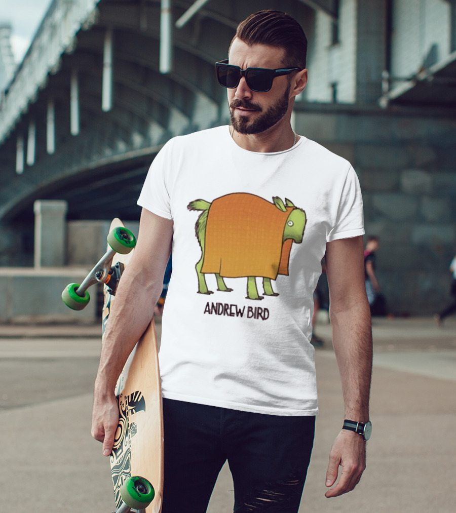 Andrew Bird Blanket Beastie Green Animal With Orange Blanket T-Shirt