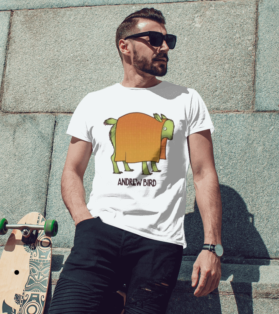 Andrew Bird Blanket Beastie Green Animal With Orange Blanket T-Shirt