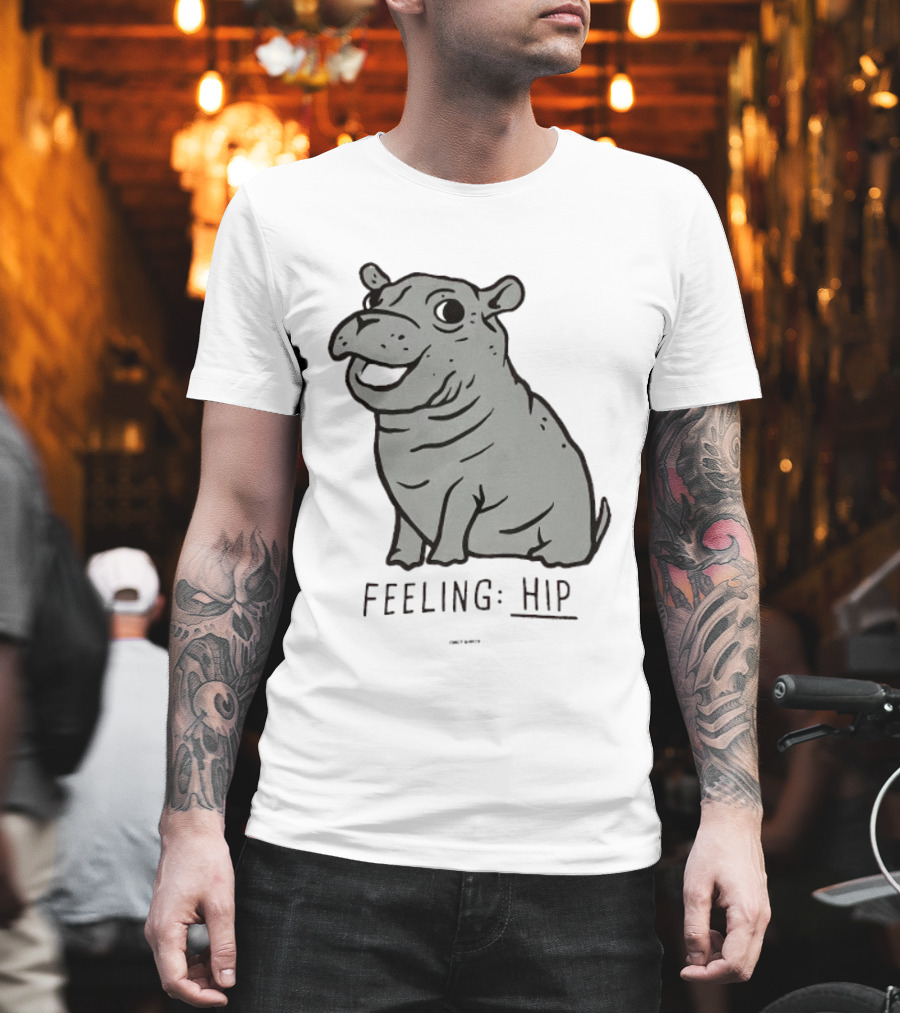 Feeling Hip Teamfiona Hippo Cute Cartoon T-Shirt