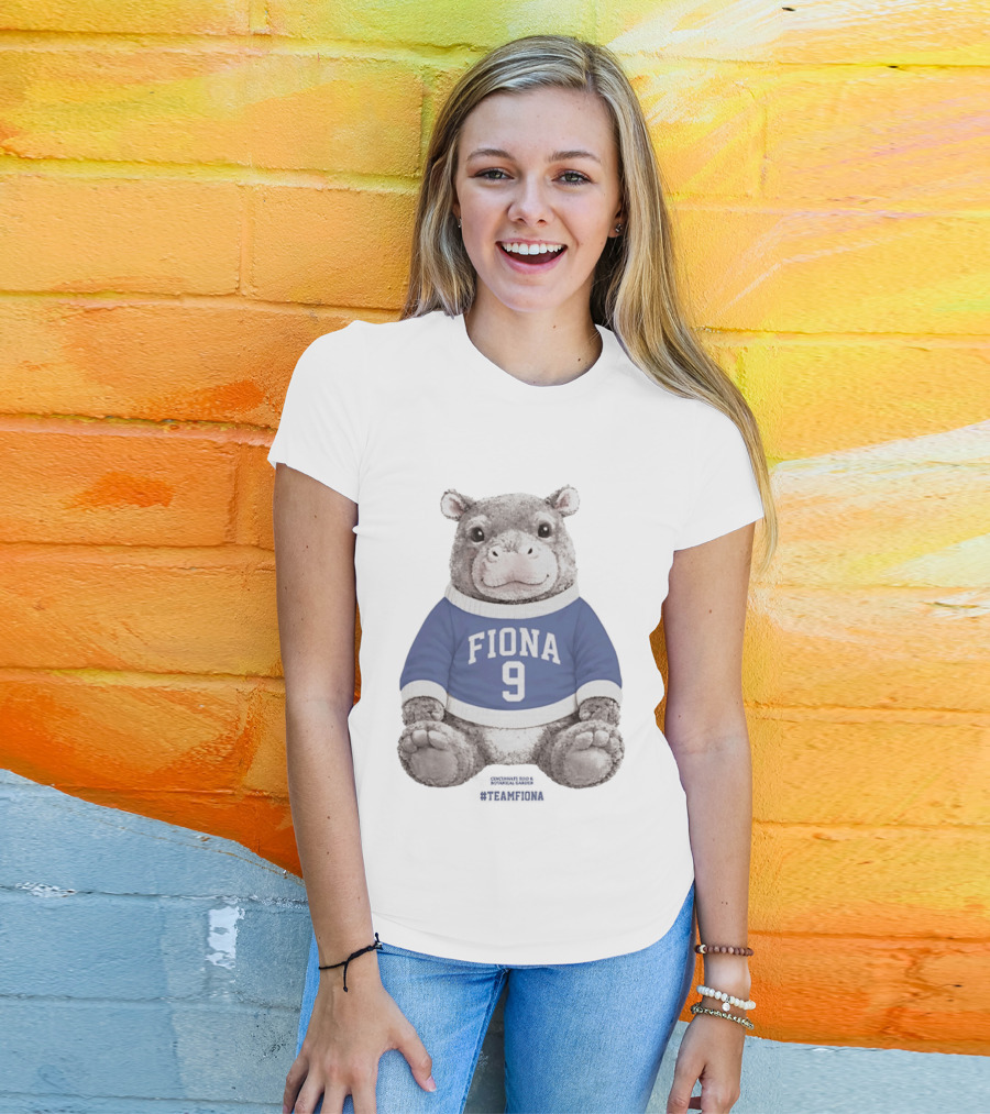 Fiona 9 Hippo Stuffie Birthday Blue Sweater T-Shirt