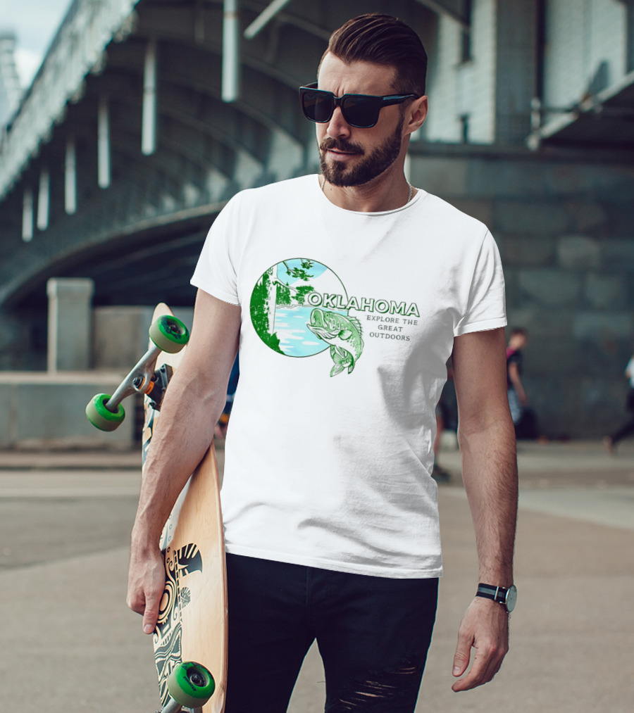 Oklahoma Fishing Explore The Great Outdoors T-Shirt