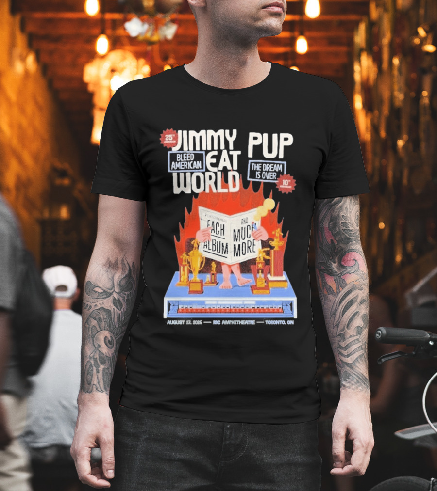 Jimmy Eat World Pup Bleed American The Dream Is Over Performing Each Album and Much More 25 Toronto T-Shirt