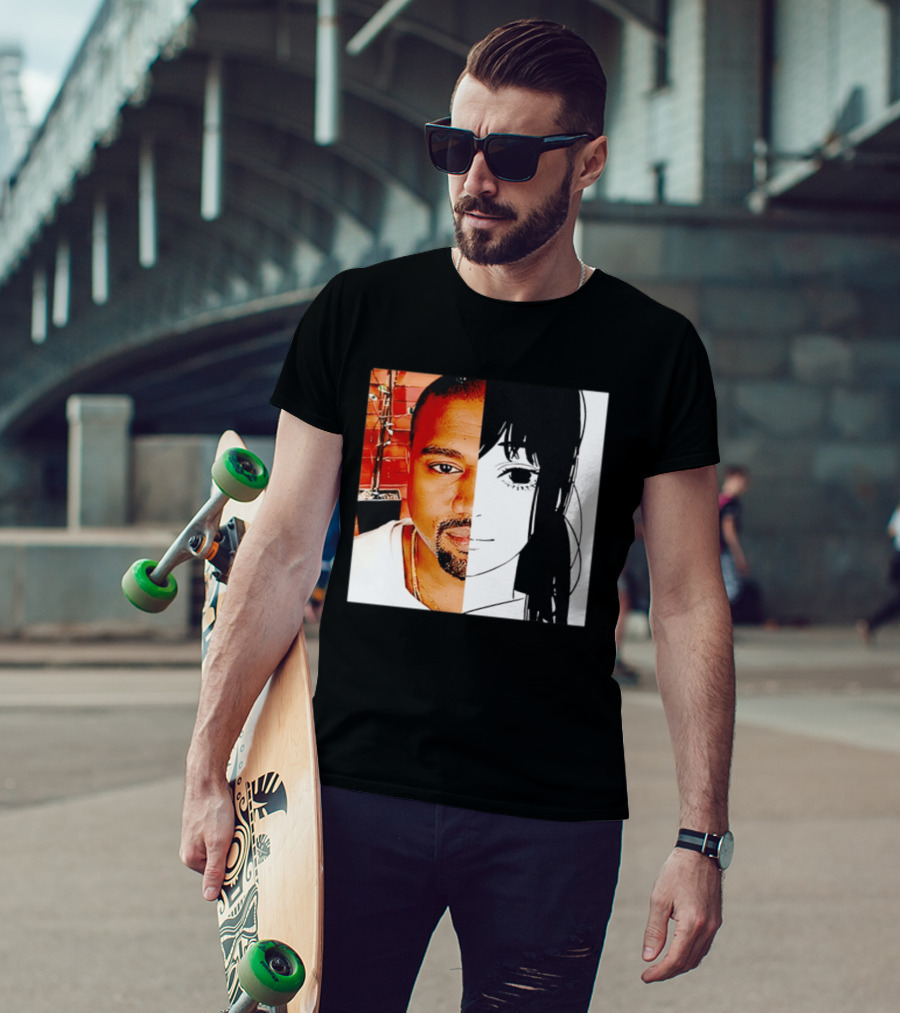 Chainsaw Man Asa Mitaka Kanye West YeAsa Split Face T-Shirt