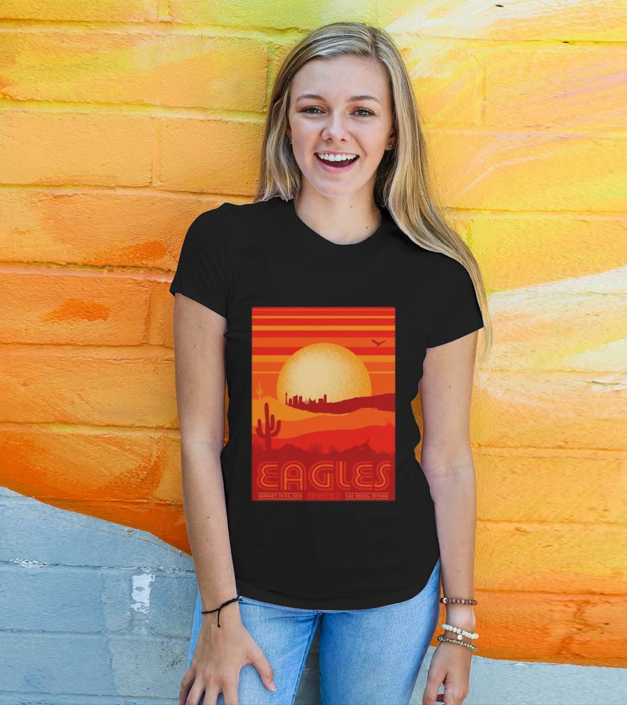 Eagles Live 2026 Sphere Las Vegas January 23 24 Desert Sunset T-Shirt