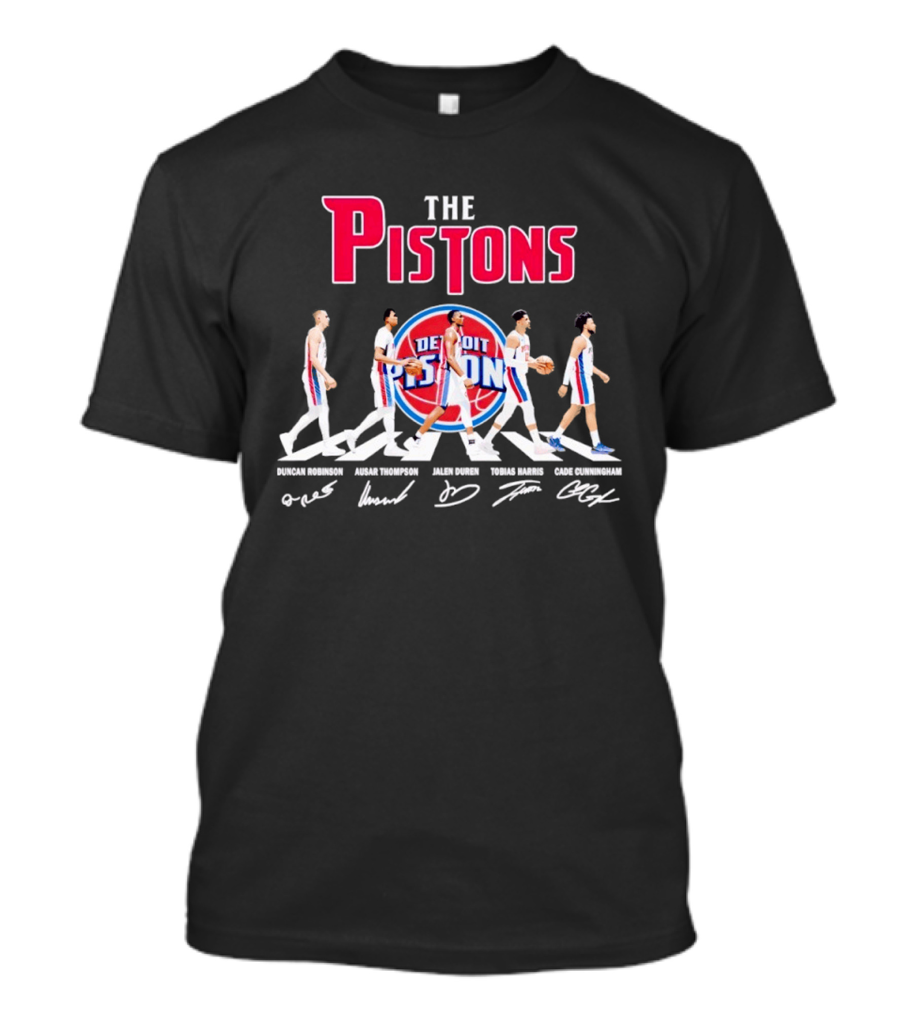 The Pistons Abbey Road Detroit Basketball Signatures T-Shirt