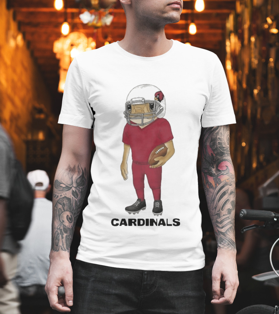 Arizona Cardinals Football Character Bad Bunny Helmet T-Shirt