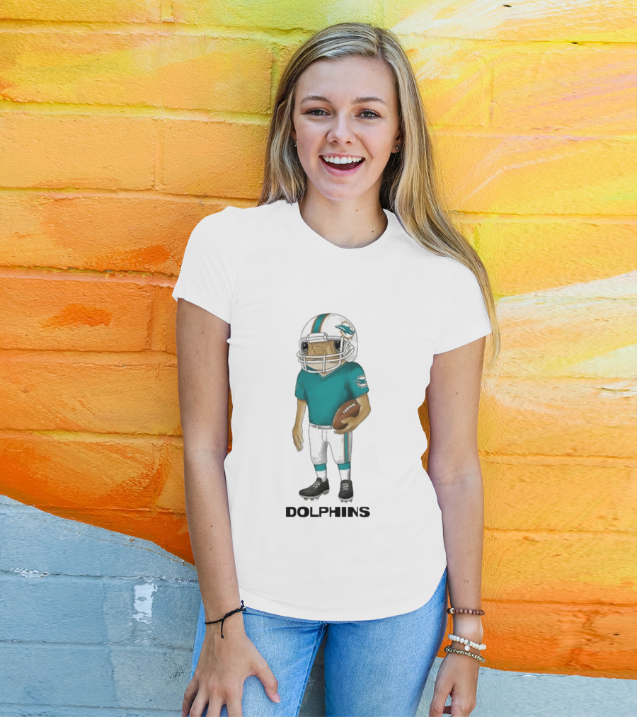 Bad Bunny Miami Dolphins Football Helmet Player Concho T-Shirt