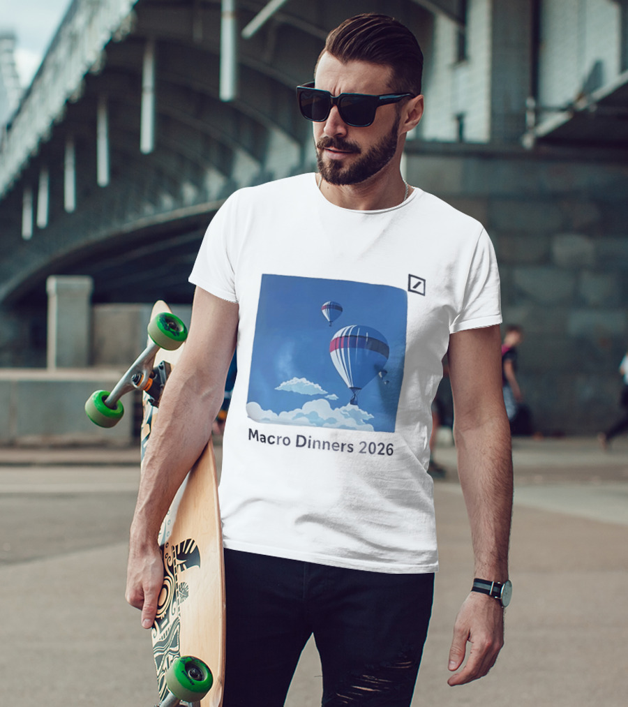 Macro Dinners 2026 Blue Sky Hot Air Balloons T-Shirt