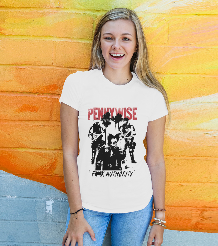 Pennywise Fuck Authority Military Soldiers And Clowns T-Shirt