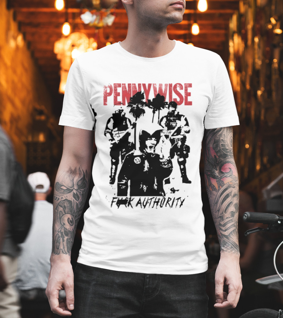 Pennywise Fuck Authority Military Soldiers and Clowns T-Shirt