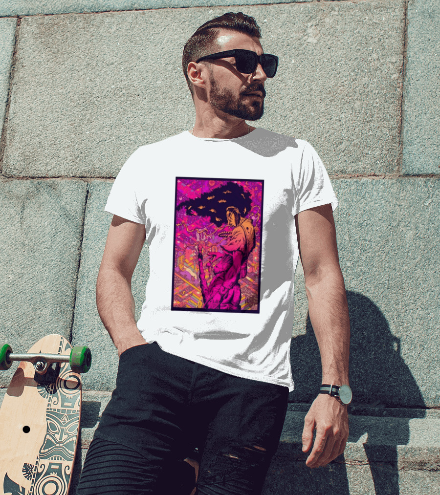 Third Eye Samurai Not All Who Wander Are Lost But I Am Psychedelic Fantasy Scene T-Shirt