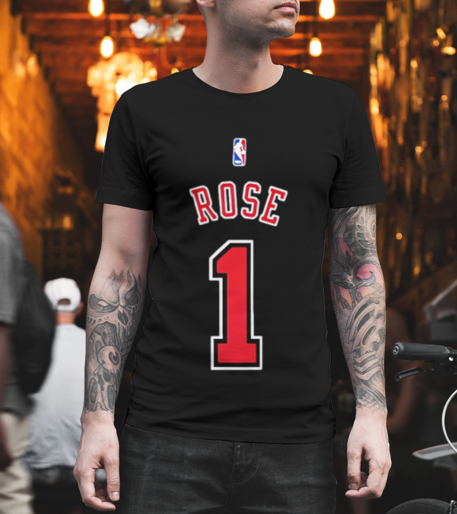 Rose #1 NBA Chicago Bulls Derrick Basketball T-Shirt