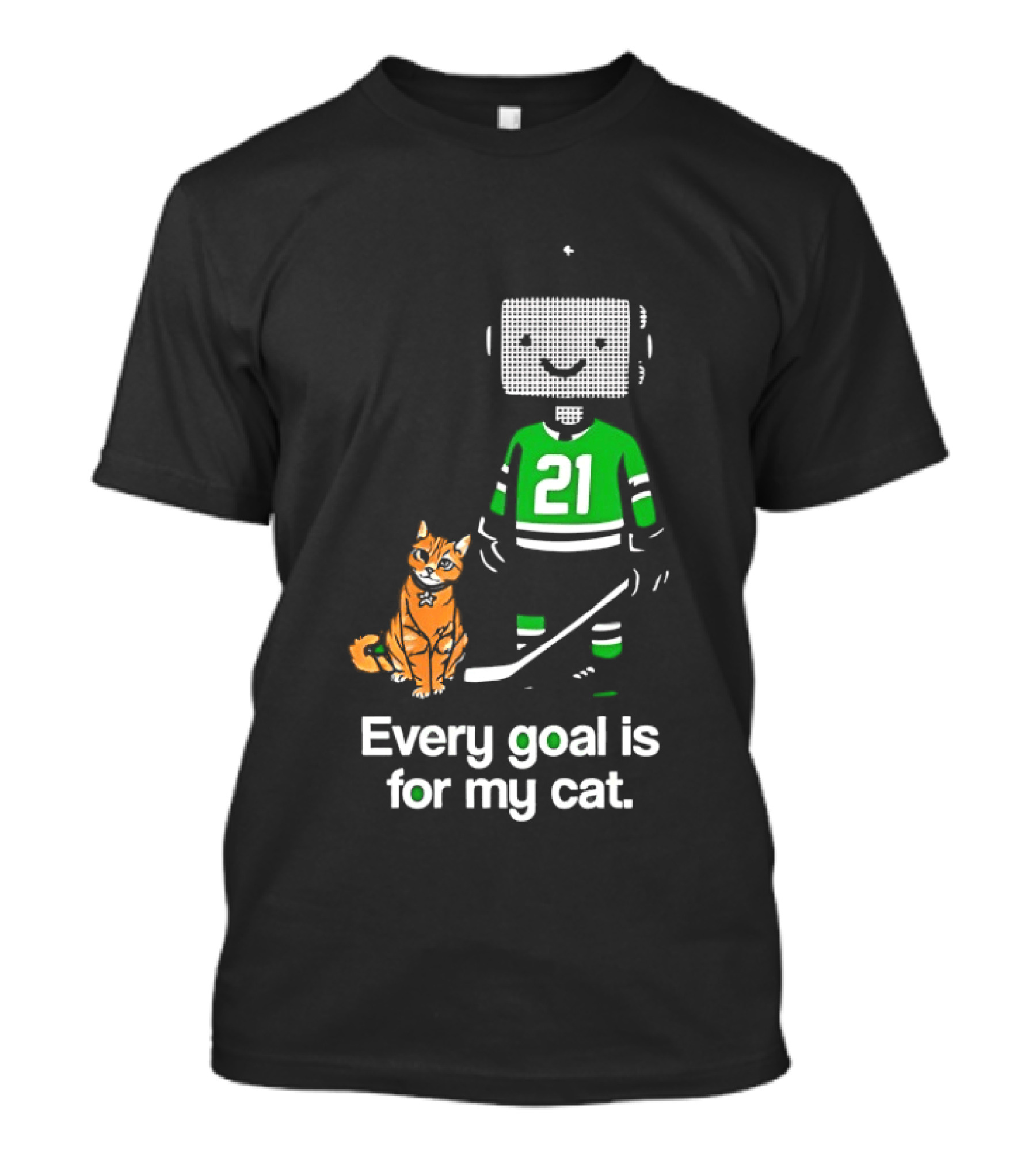 Jason Robertson 21 Dallas Stars Hockey Every Goal Is For My Cat T-Shirt