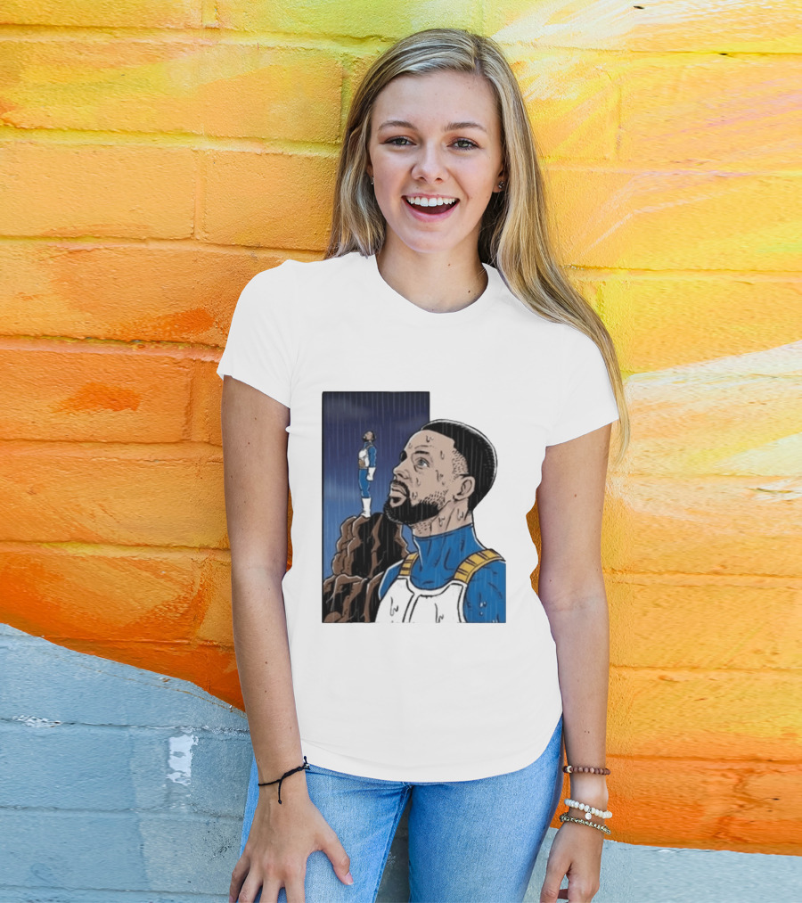 Dragon Ball Z Stephen Curry Vegeta Rainy Day Crossover T-Shirt