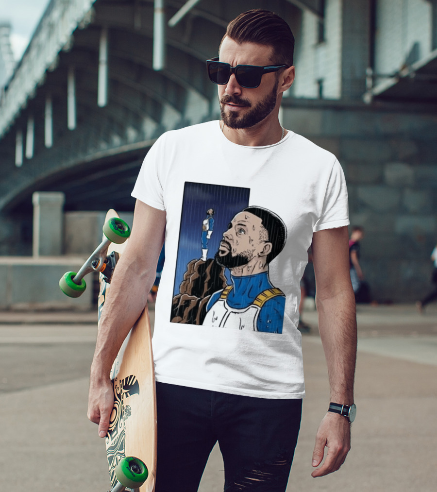 Dragon Ball Z Stephen Curry Vegeta Rainy Day Crossover T-Shirt