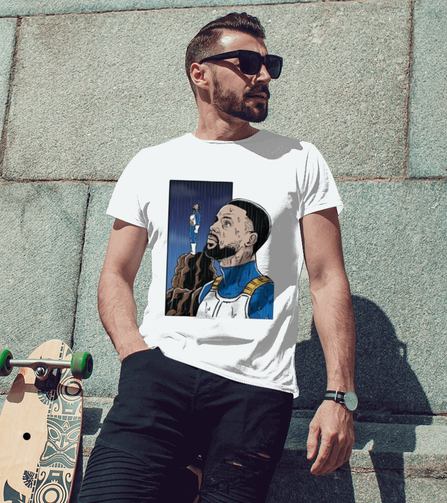 Dragon Ball Z Stephen Curry Vegeta Rainy Day Crossover T-Shirt