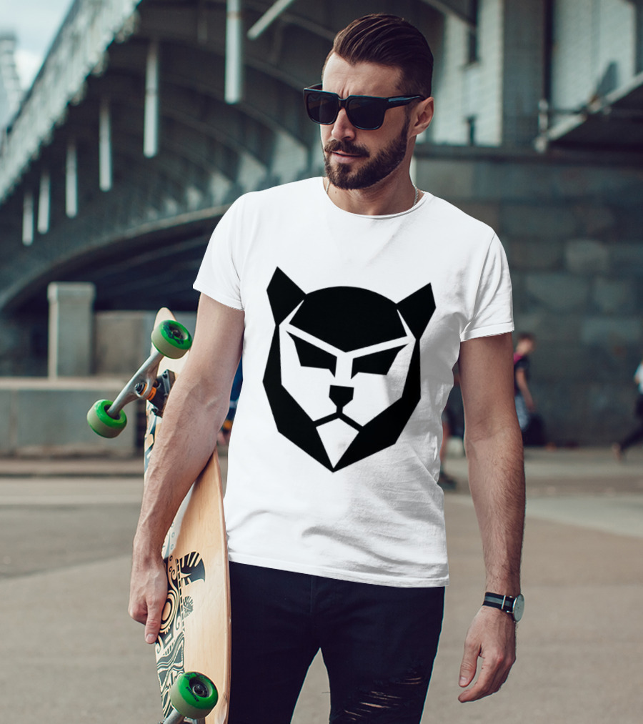 Panther Mask Baseball Geometric T-Shirt