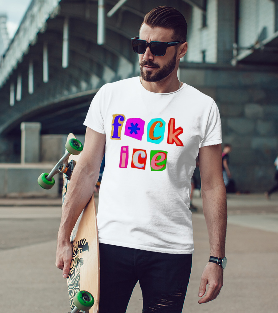F*ck Ice Colorful Letters T-Shirt