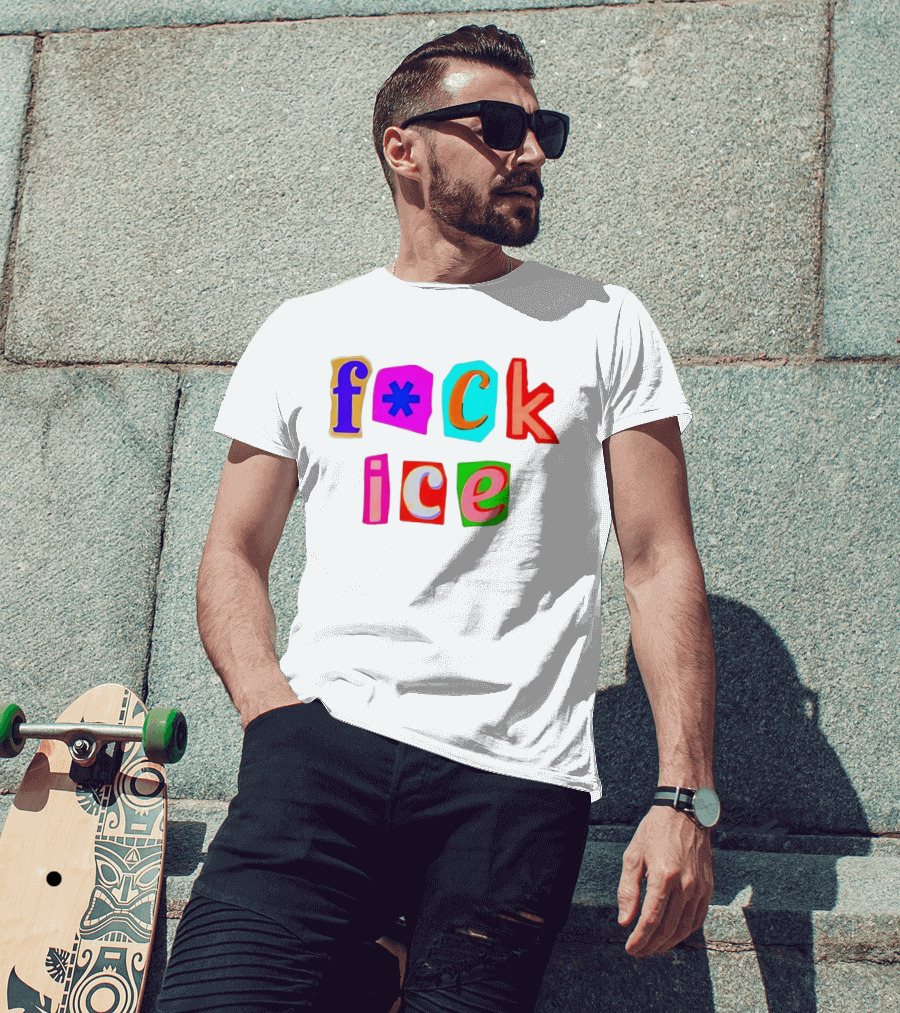 F*ck Ice Colorful Letters T-Shirt