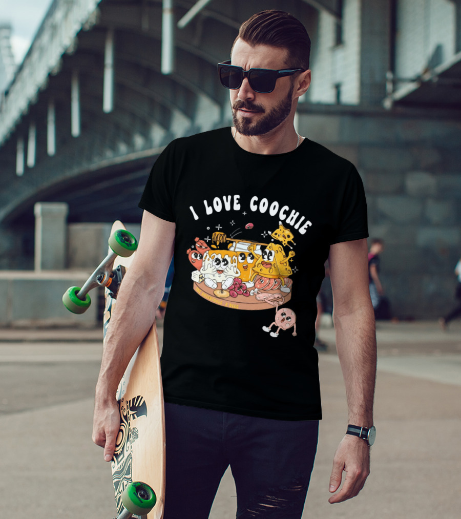 I Love Coochie The Rosenthals X DCCC Cheese Plate Cartoon Characters T-Shirt