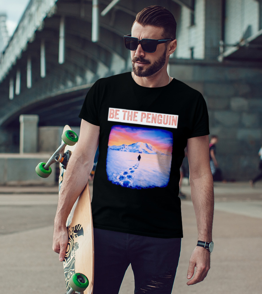 Be The Penguin Meme Snowy Mountain Journey T-Shirt