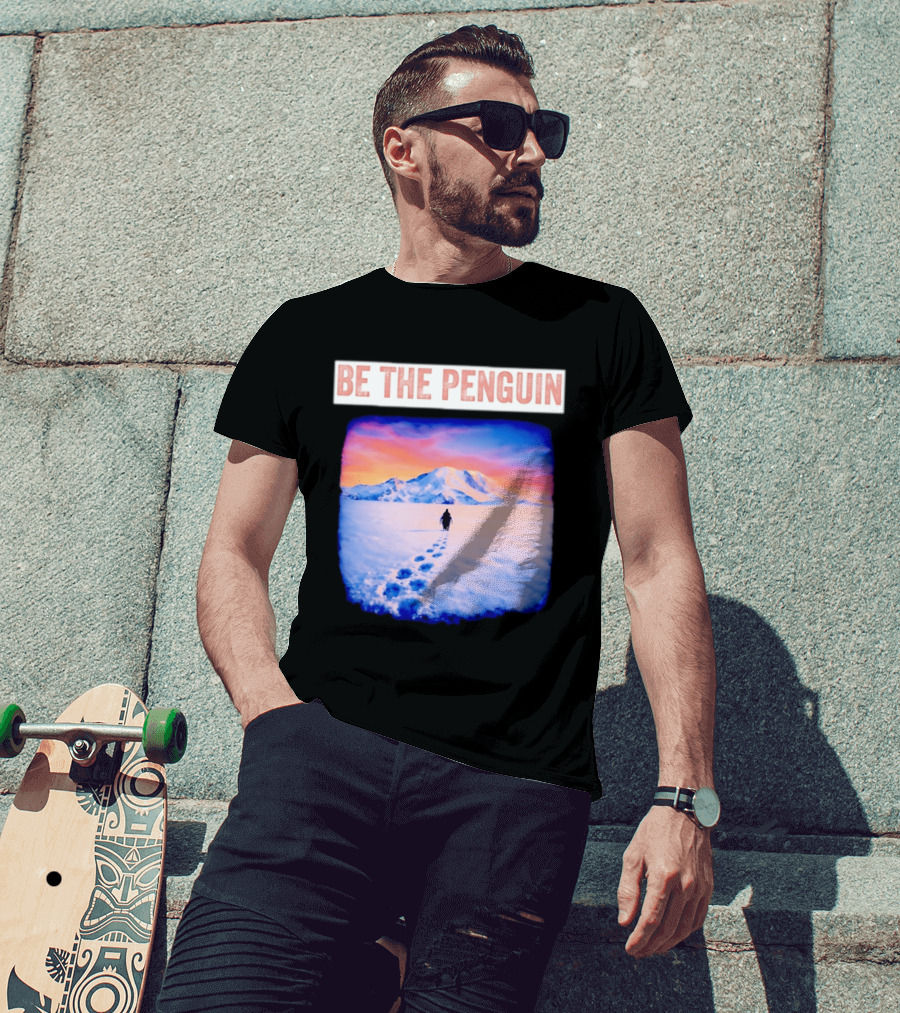 Be The Penguin Meme Snowy Mountain Journey T-Shirt