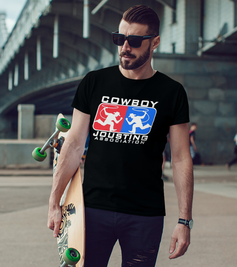 Cowboy Jousting Association Lasso Duel Red Blue Classic Competition T-Shirt