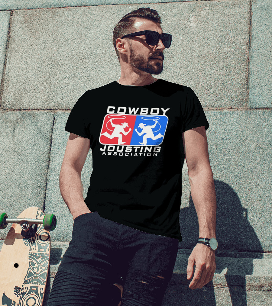 Cowboy Jousting Association Lasso Duel Red Blue Classic Competition T-Shirt