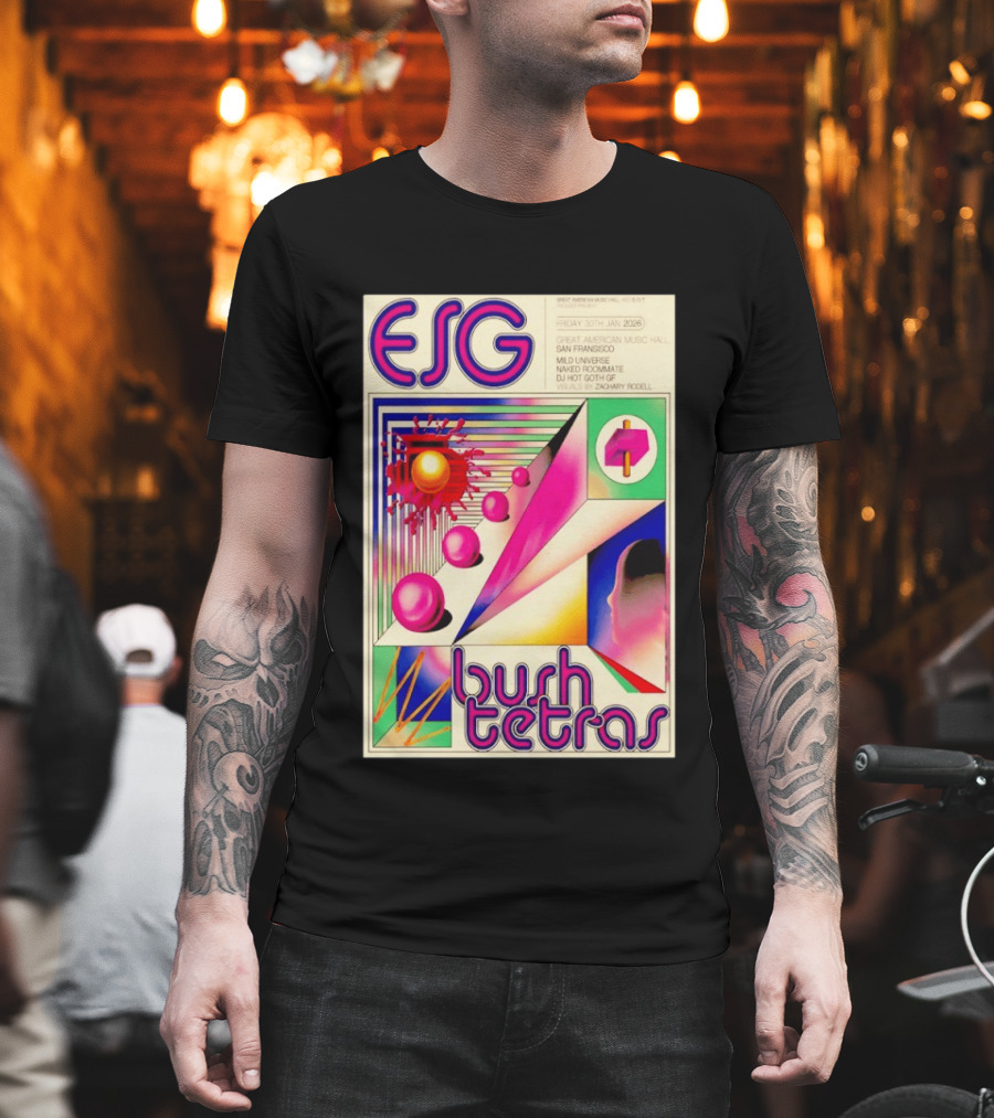 ESG Bush Tetras Live San Francisco January 30 2026 Concert Great American Music Hall T-Shirt