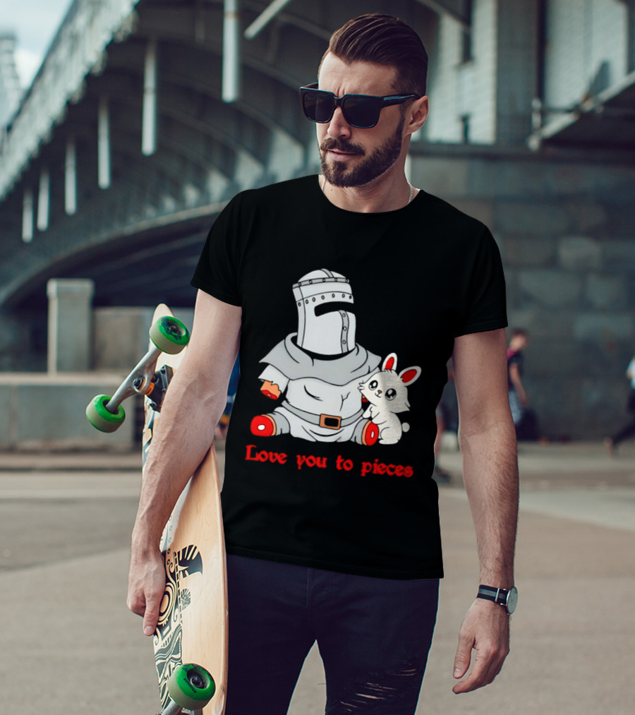 Knight With Amputated Limbs And Bunny Love You To Pieces T-Shirt
