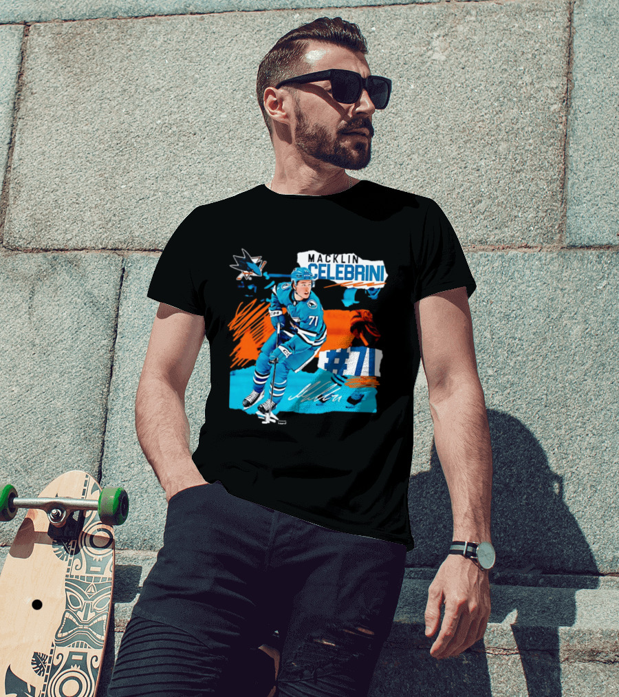 Macklin Celebrini San Jose Sharks Hockey 71 T-Shirt