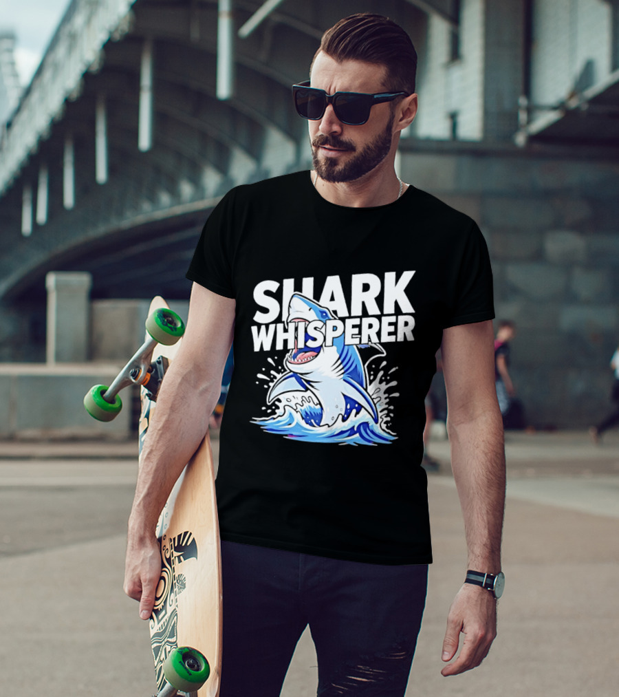 Shark Whisperer Great White Ocean Splash T-Shirt