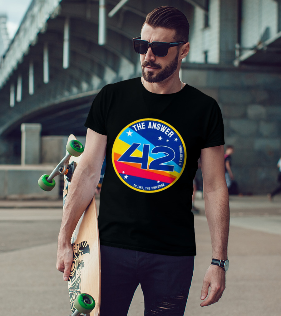 The Answer 42 To Life The Universe And Everything Hitchhiker's Guide T-Shirt