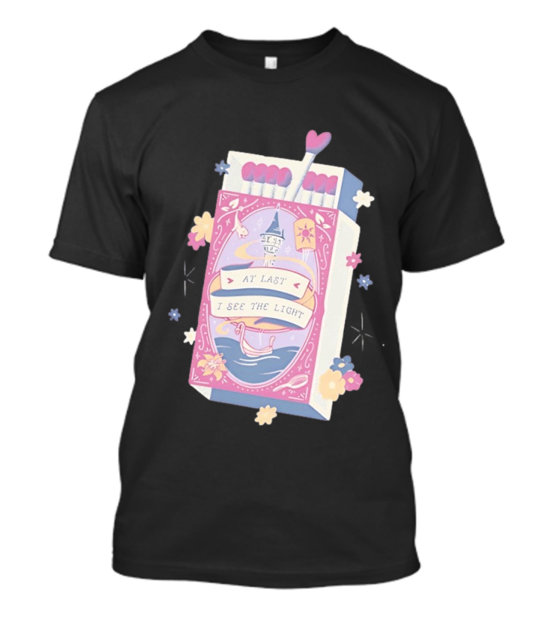 At Last I See The Light Floating Lantern Matchbox Flowers T-Shirt